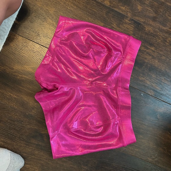Varsity Shiny Pink Bike Shorts - Picture 2 of 4